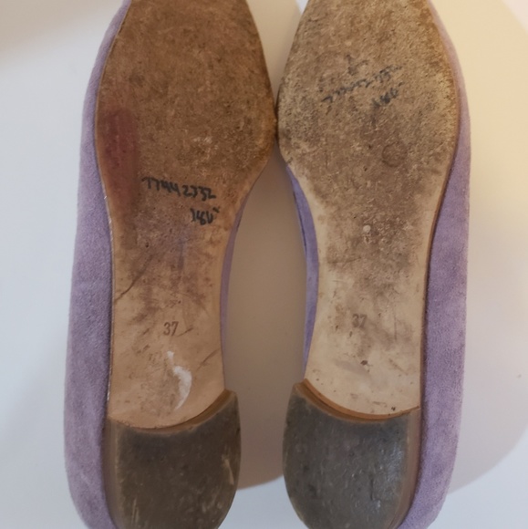 Manolo Blahnik suede lavender flats sz 37 - Picture 5 of 6